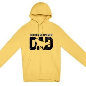 Golden Retriever Dad Dog Lover Dog Owner Premium Pullover Hoodie