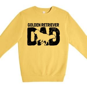 Golden Retriever Dad Dog Lover Dog Owner Premium Crewneck Sweatshirt