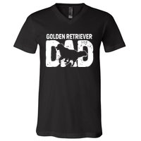 Golden Retriever Dad Dog Lover Dog Owner V-Neck T-Shirt