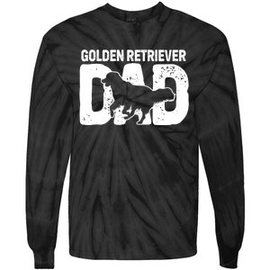 Golden Retriever Dad Dog Lover Dog Owner Tie-Dye Long Sleeve Shirt