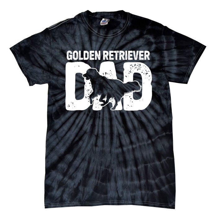 Golden Retriever Dad Dog Lover Dog Owner Tie-Dye T-Shirt