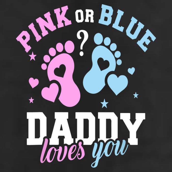 Gender Reveal Daddy Dad 7 Panel Mesh Trucker Snapback Hat