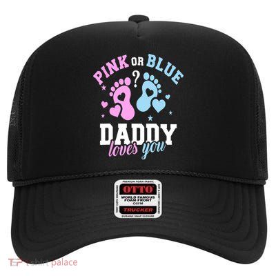 Gender Reveal Daddy Dad High Crown Mesh Back Trucker Hat