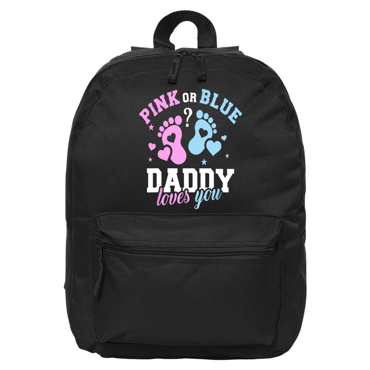 Gender Reveal Daddy Dad 16 in Basic Backpack