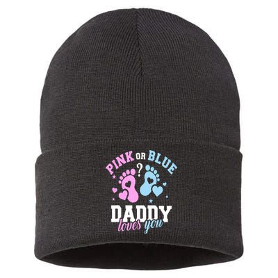 Gender Reveal Daddy Dad Sustainable Knit Beanie