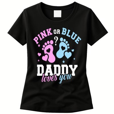 Gender Reveal Daddy Dad Womens T-Shirt