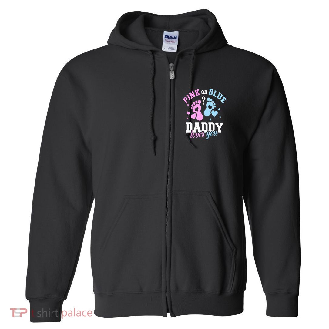 Gender Reveal Daddy Dad Full Zip Hoodie