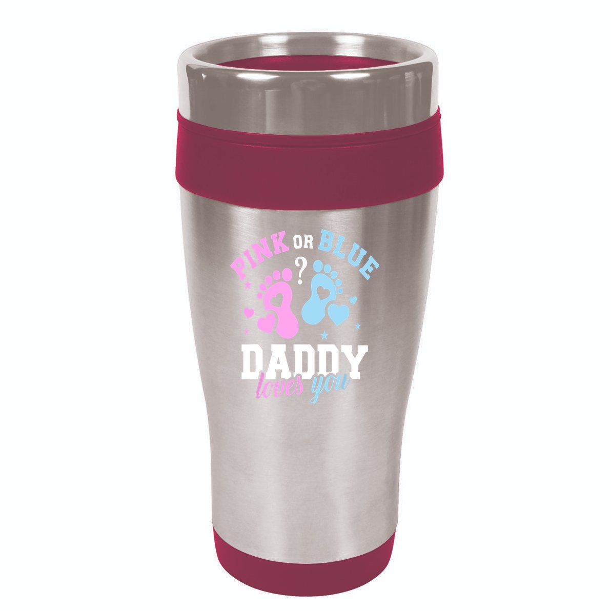 Gender Reveal Daddy Dad 16oz Travel Tumbler