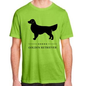 Golden Retriever Dog White Silhouette Adult ChromaSoft Performance T-Shirt