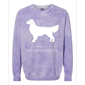 Golden Retriever Dog White Silhouette Colorblast Crewneck Sweatshirt