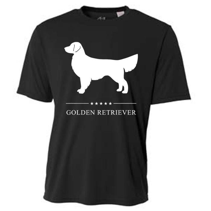 Golden Retriever Dog White Silhouette Cooling Performance Crew T-Shirt