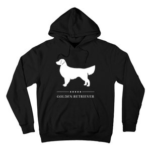 Golden Retriever Dog White Silhouette Hoodie