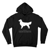 Golden Retriever Dog White Silhouette Hoodie