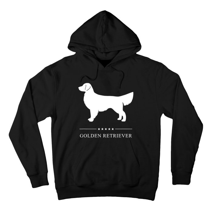 Golden Retriever Dog White Silhouette Hoodie