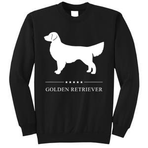 Golden Retriever Dog White Silhouette Sweatshirt