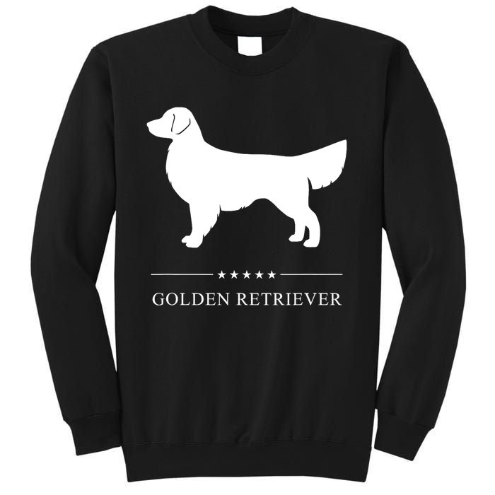 Golden Retriever Dog White Silhouette Sweatshirt