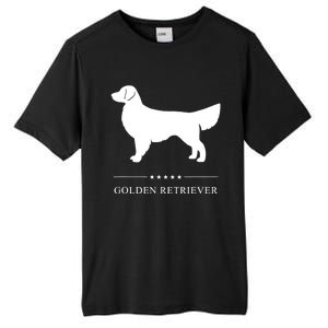 Golden Retriever Dog White Silhouette Tall Fusion ChromaSoft Performance T-Shirt