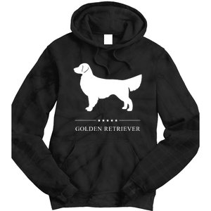 Golden Retriever Dog White Silhouette Tie Dye Hoodie