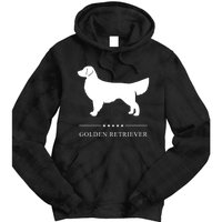 Golden Retriever Dog White Silhouette Tie Dye Hoodie