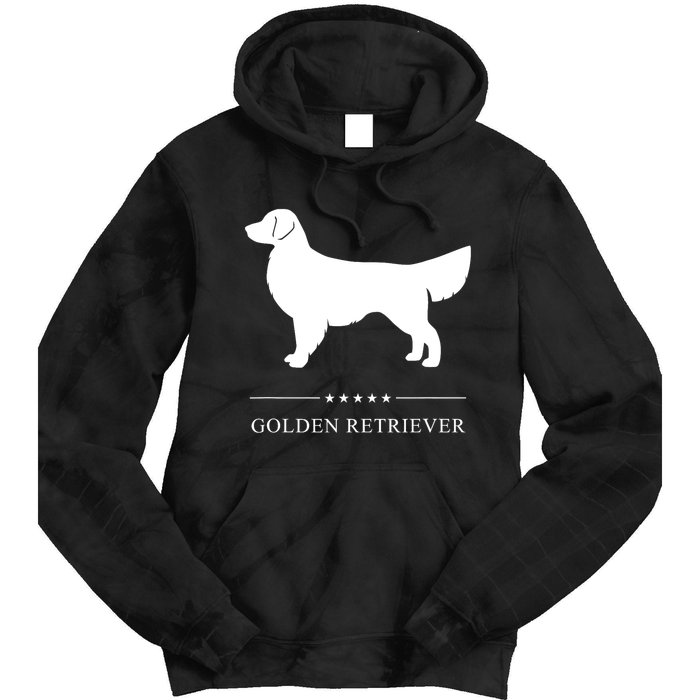 Golden Retriever Dog White Silhouette Tie Dye Hoodie