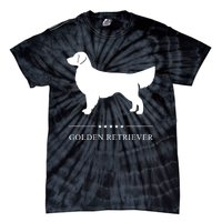 Golden Retriever Dog White Silhouette Tie-Dye T-Shirt