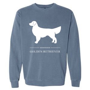 Golden Retriever Dog White Silhouette Garment-Dyed Sweatshirt