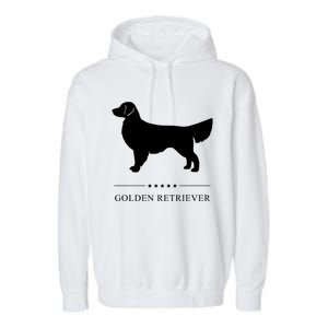 Golden Retriever Dog White Silhouette Garment-Dyed Fleece Hoodie