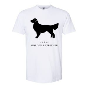 Golden Retriever Dog White Silhouette Softstyle CVC T-Shirt