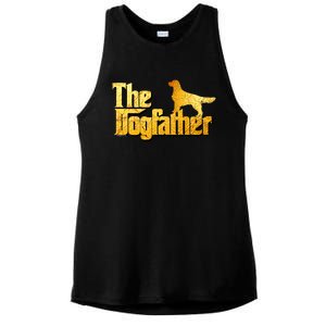 Golden Retriever Dad Gifts Golden Retriever Gift Ladies PosiCharge Tri-Blend Wicking Tank