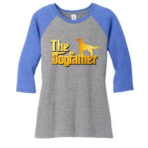 Golden Retriever Dad Gifts Golden Retriever Gift Women's Tri-Blend 3/4-Sleeve Raglan Shirt