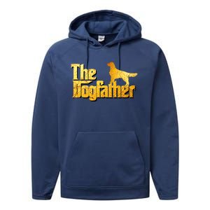 Golden Retriever Dad Gifts Golden Retriever Gift Performance Fleece Hoodie