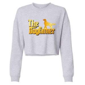 Golden Retriever Dad Gifts Golden Retriever Gift Cropped Pullover Crew