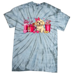 Golden Retriever Dog Valentines Day Coffee Latte Mugs Puppy Tie-Dye T-Shirt