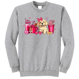 Golden Retriever Dog Valentines Day Coffee Latte Mugs Puppy Tall Sweatshirt