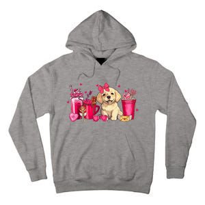 Golden Retriever Dog Valentines Day Coffee Latte Mugs Puppy Tall Hoodie