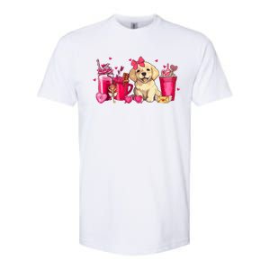 Golden Retriever Dog Valentines Day Coffee Latte Mugs Puppy Softstyle CVC T-Shirt