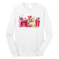 Golden Retriever Dog Valentines Day Coffee Latte Mugs Puppy Long Sleeve Shirt