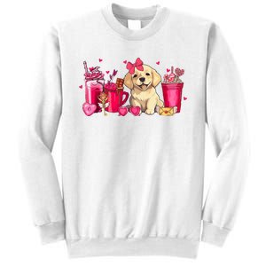 Golden Retriever Dog Valentines Day Coffee Latte Mugs Puppy Sweatshirt