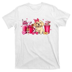 Golden Retriever Dog Valentines Day Coffee Latte Mugs Puppy T-Shirt