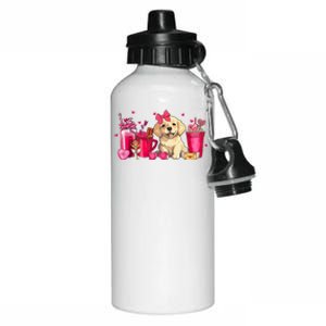 Golden Retriever Dog Valentines Day Coffee Latte Mugs Puppy Aluminum Water Bottle