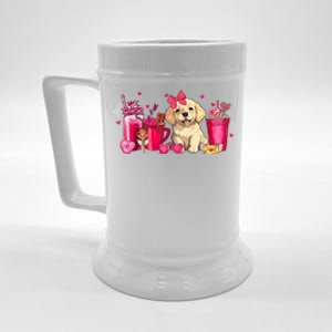 Golden Retriever Dog Valentines Day Coffee Latte Mugs Puppy Beer Stein