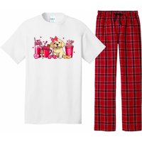 Golden Retriever Dog Valentines Day Coffee Latte Mugs Puppy Pajama Set