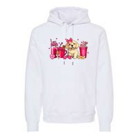 Golden Retriever Dog Valentines Day Coffee Latte Mugs Puppy Premium Hoodie