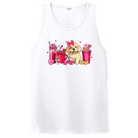 Golden Retriever Dog Valentines Day Coffee Latte Mugs Puppy PosiCharge Competitor Tank