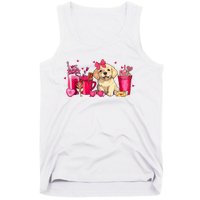 Golden Retriever Dog Valentines Day Coffee Latte Mugs Puppy Tank Top