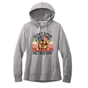 Golden Retriever Dog Don't Stop Retrievin' Women's Fleece Hoodie