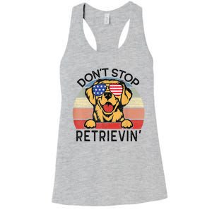 Golden Retriever Dog Don't Stop Retrievin' Women's Racerback Tank