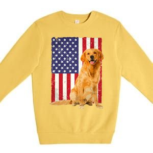 Golden Retriever Design For Golden Retriever Lover Premium Crewneck Sweatshirt