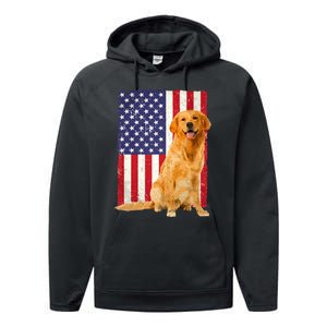 Golden Retriever Design For Golden Retriever Lover Performance Fleece Hoodie