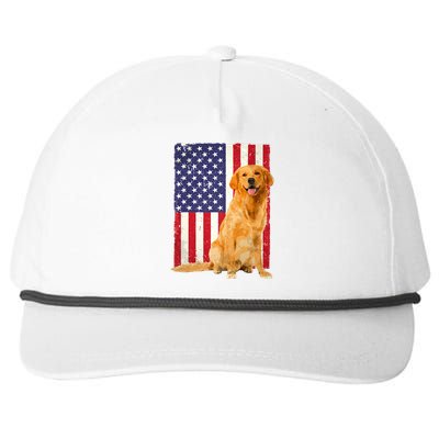 Golden Retriever Design For Golden Retriever Lover Snapback Five-Panel Rope Hat